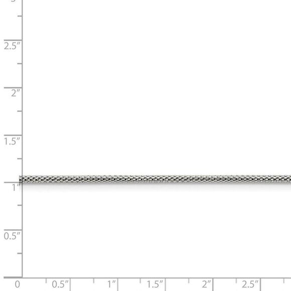 2mm Stainless Steel Round Bismark Mesh Chain Necklace, 20 Inch